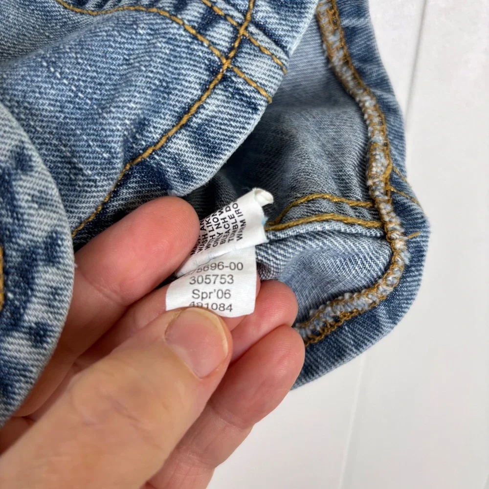 Y2K Gap Jeans Vest Girls Size L (10) Denim Blue Button‎ Adjustable Back
